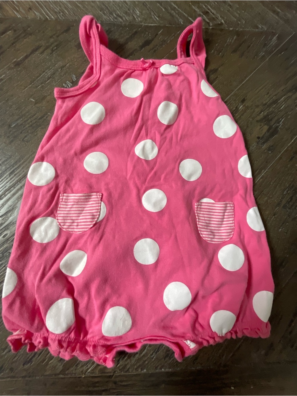 Carter's Pink Polka Dot bubble - 9M